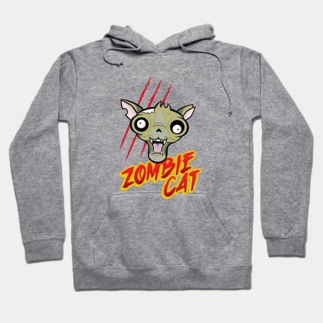 Zombie Cat Hoodie by Maz Store